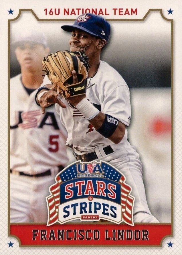 2015 Panini USA Stars & Stripes Francisco Lindor #39 Baseball Card