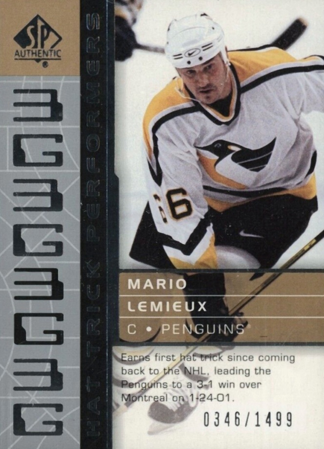 2002 SP Authentic Mario Lemieux #102 Hockey Card