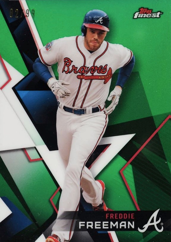 2018 Finest  Freddie Freeman #70 Baseball Card