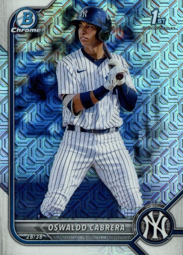 2022 Bowman Mega Box Chrome Oswaldo Cabrera #17 Baseball Card