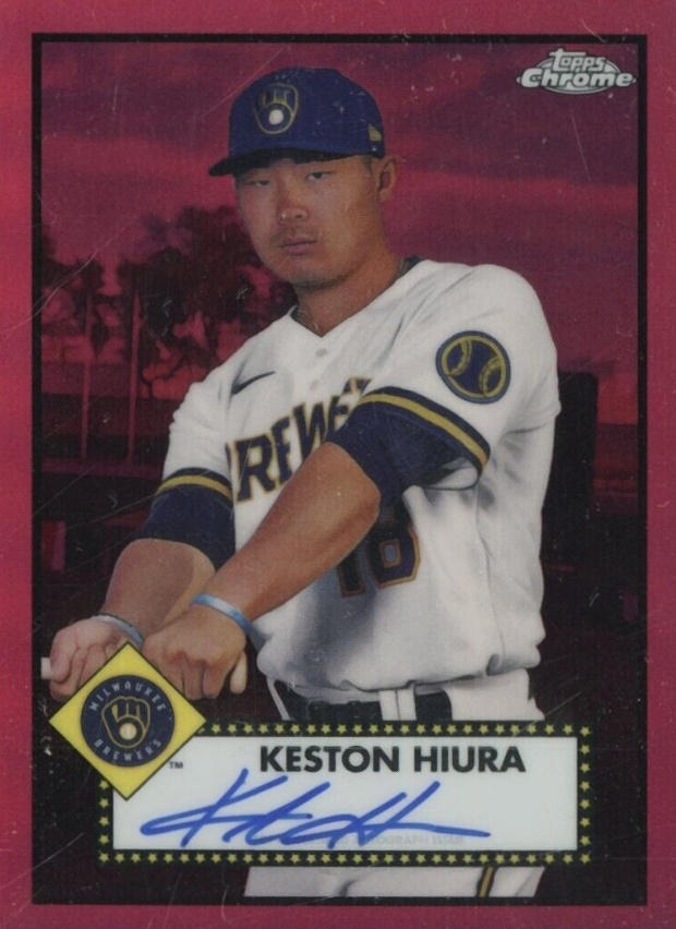 2021 Topps Chrome Platinum Anniversary Autographs Keston Hiura #KHR Baseball Card