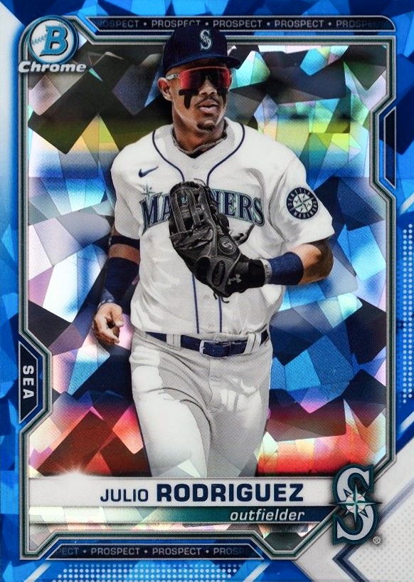 2021 Bowman Draft Chrome Sapphire Edition Julio Rodriguez #BDC145 Baseball Card