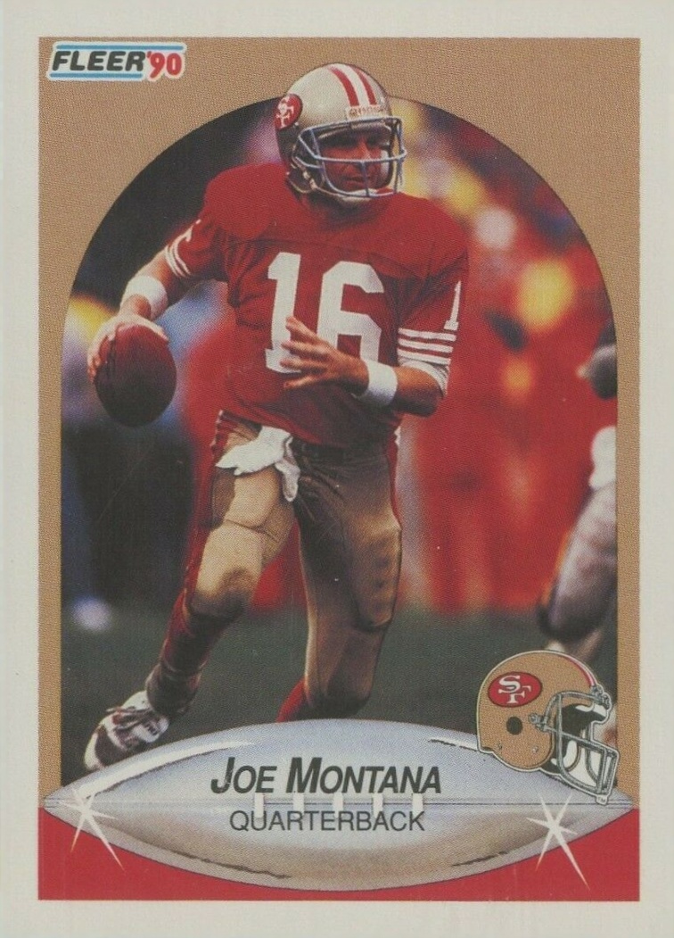 1990 Fleer Joe Montana #10 Football Card