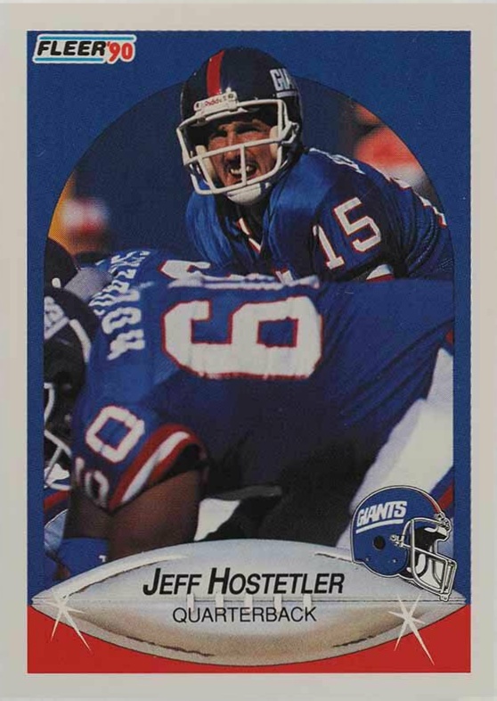 1990 Fleer Jeff Hostetler #67 Football Card
