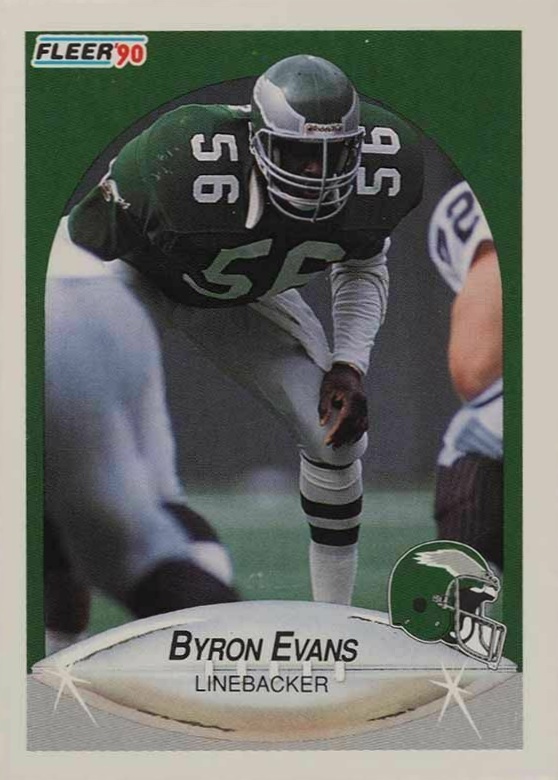 1990 Fleer Byron Evans #82 Football Card