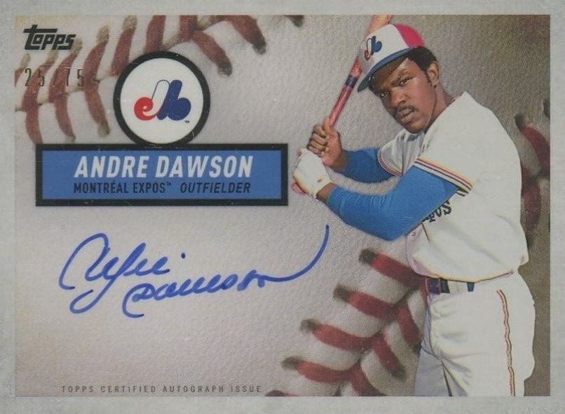 2019 Topps Brooklyn Collection Autographs Andre Dawson #ADA Baseball Card