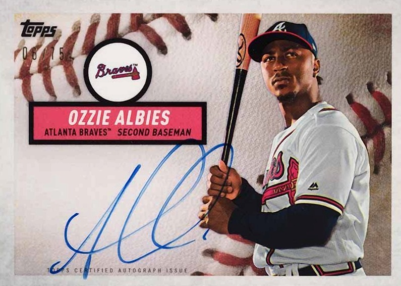 2019 Topps Brooklyn Collection Autographs Ozzie Albies #OAL Baseball Card