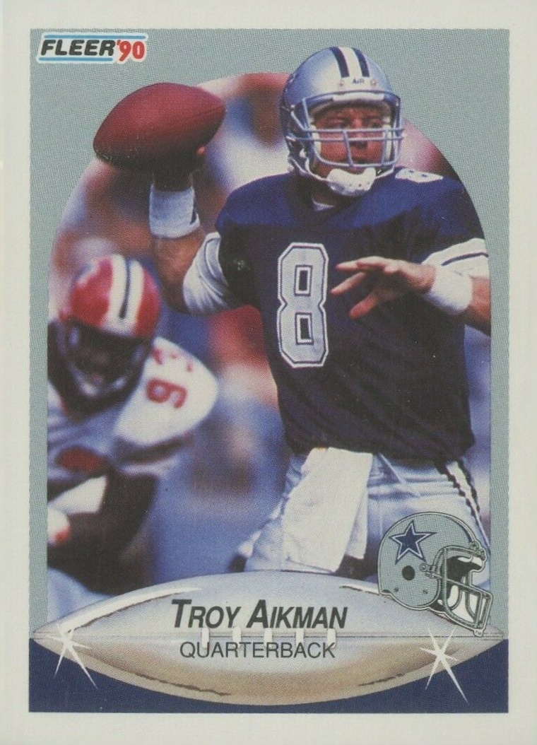 1990 Fleer Troy Aikman #384 Football Card