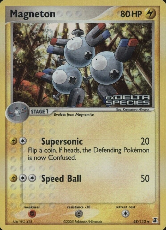 2005 Pokemon EX Delta Species Magneton-Reverse Foil #48 TCG Card