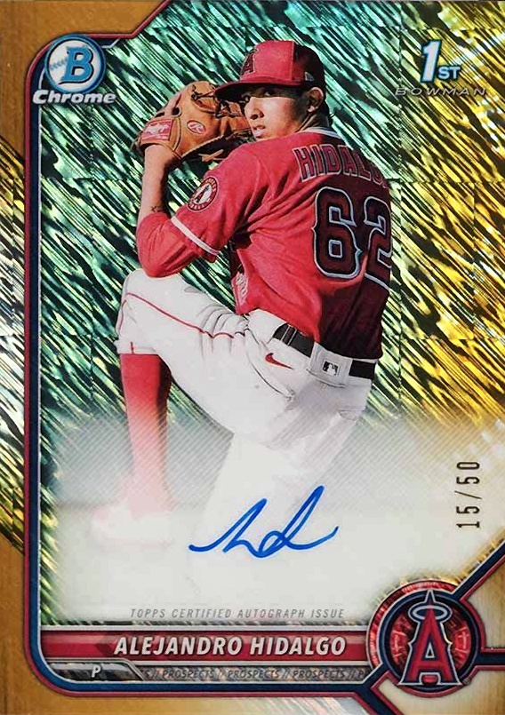 2022 Bowman Chrome Prospect Autographs Alejandro Hidalgo #CPAAH Baseball Card