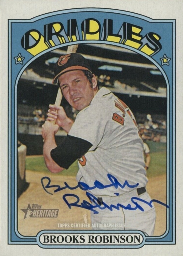 2021 Topps Heritage Real One Autographs Brooks Robinson #BR Baseball Card