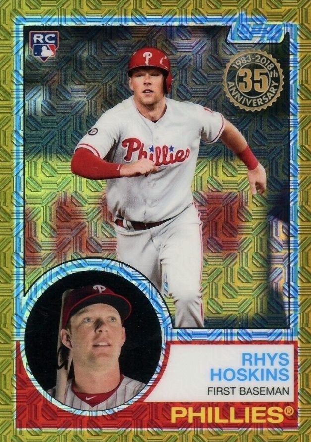 2018 Topps Silver Pack 1983 Chrome Promo Rhys Hoskins #35 Baseball Card