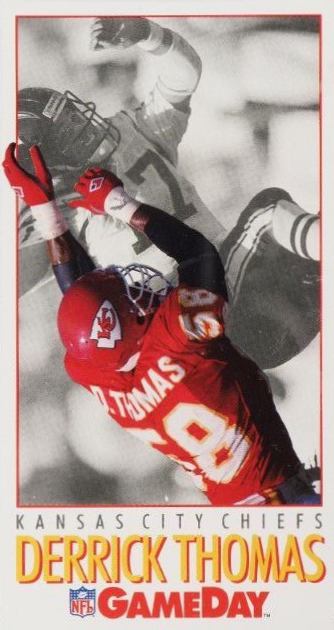 1992 Fleer GameDay Derrick Thomas #134 Football Card