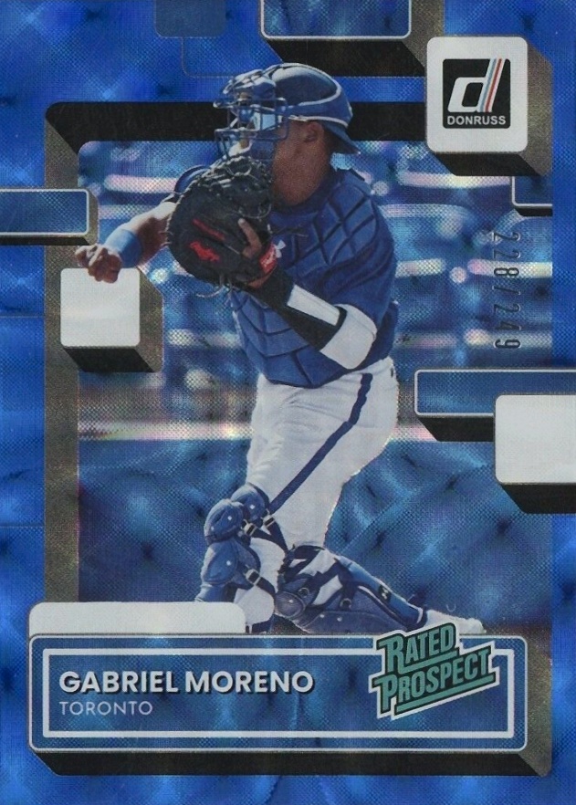 2022 Panini Donruss Rated Prospect Gabriel Moreno #RP4 Baseball Card