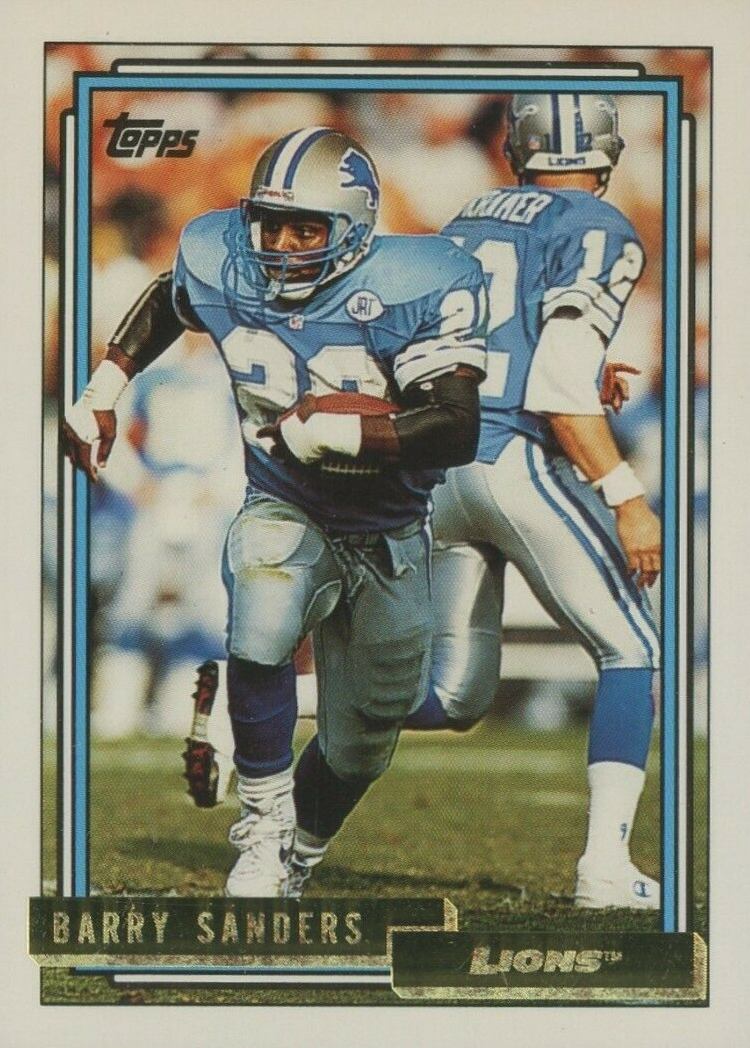 1992 Topps Gold Barry Sanders #300 Football Card