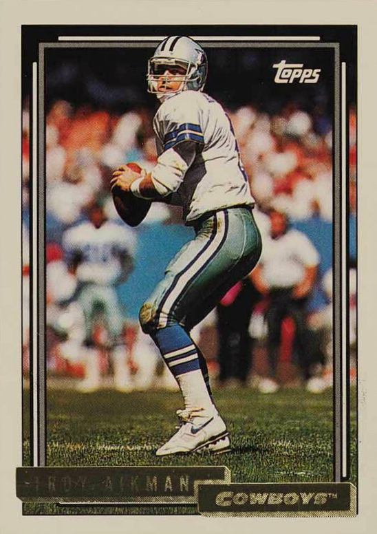 1992 Topps Gold Troy Aikman #744 Football Card