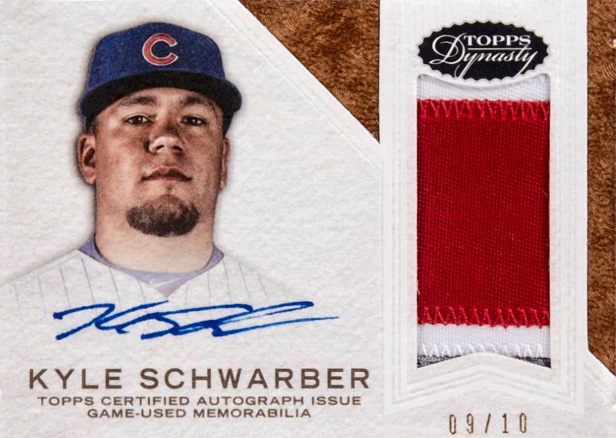 2016 Topps Dynasty Autograph Patches Kyle Schwarber #APKS4 Baseball Card
