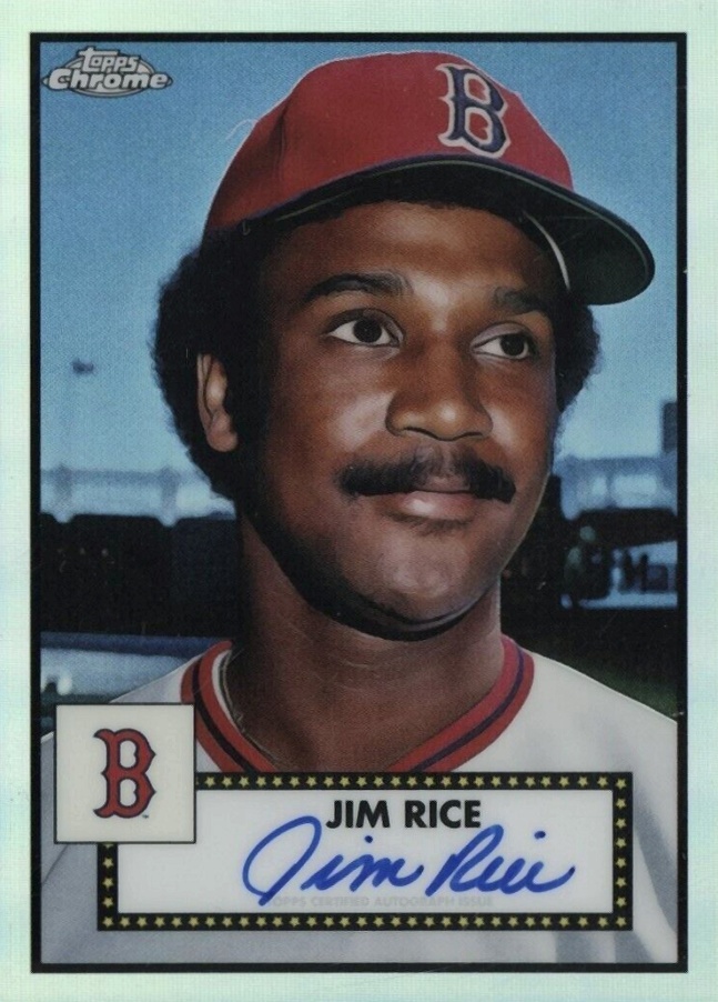 2021 Topps Chrome Platinum Anniversary Autographs Jim Rice #JRC Baseball Card