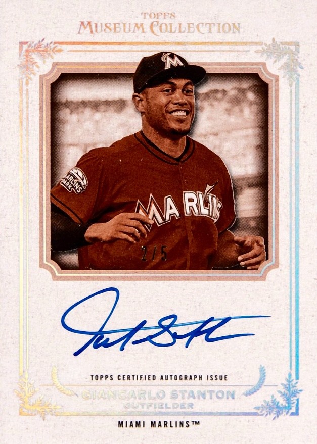 2013 Topps Museum Collection Archival Autographs Giancarlo Stanton #AA-GS Baseball Card