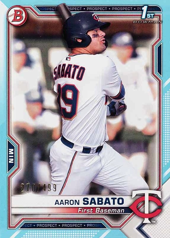 2021 Bowman Paper Prospects Aaron Sabato #BP125 Baseball Card