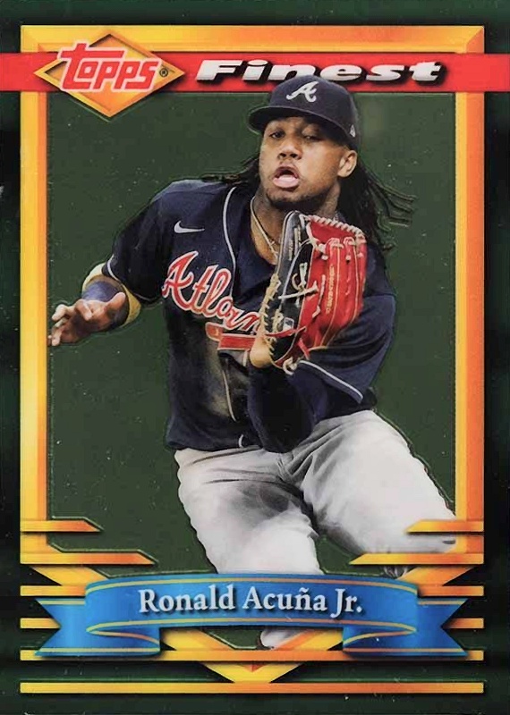 2021 Topps Finest Flashbacks Ronald Acuna Jr. #176 Baseball Card