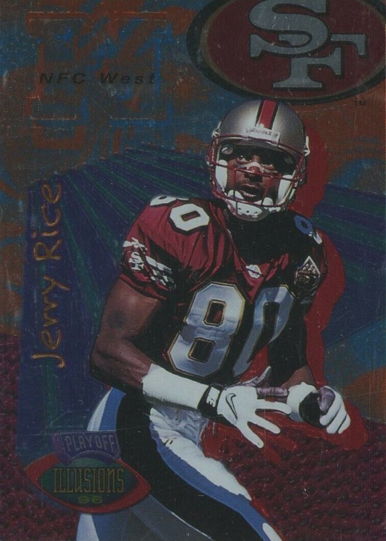 1996 Playoff Illusions Jerry Rice #110 Football Card