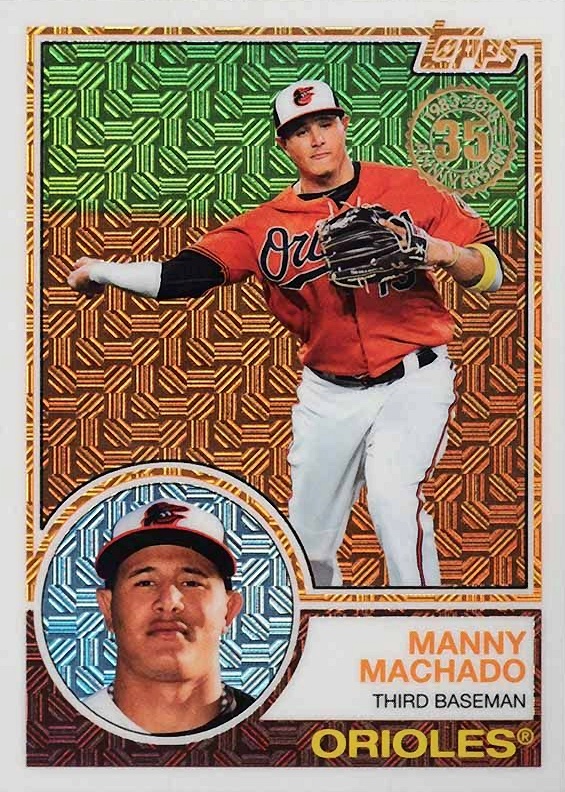 2018 Topps Silver Pack 1983 Chrome Promo Manny Machado #9 Baseball Card
