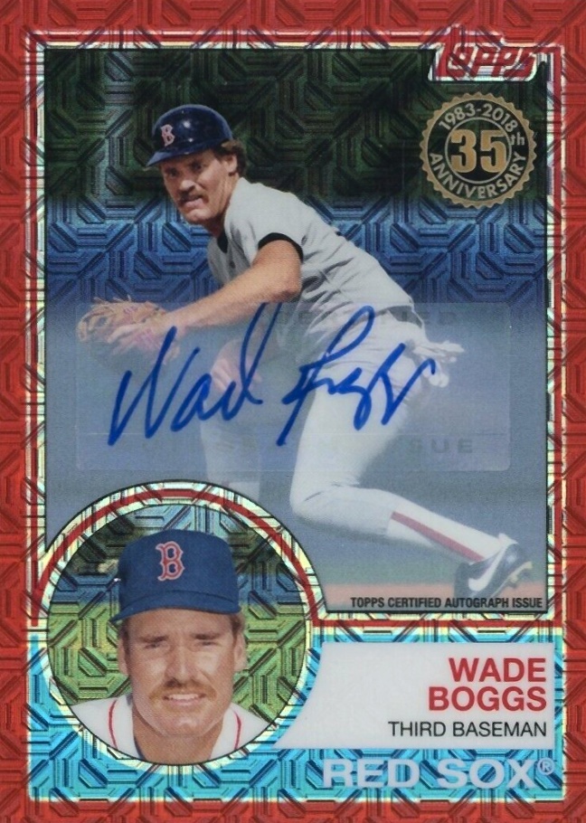 2018 Topps Silver Pack 1983 Chrome Promo Wade Boggs #48 Baseball Card