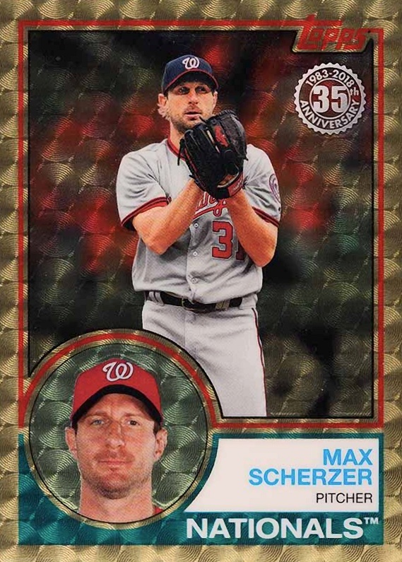 2018 Topps Silver Pack 1983 Chrome Promo Max Scherzer #95 Baseball Card