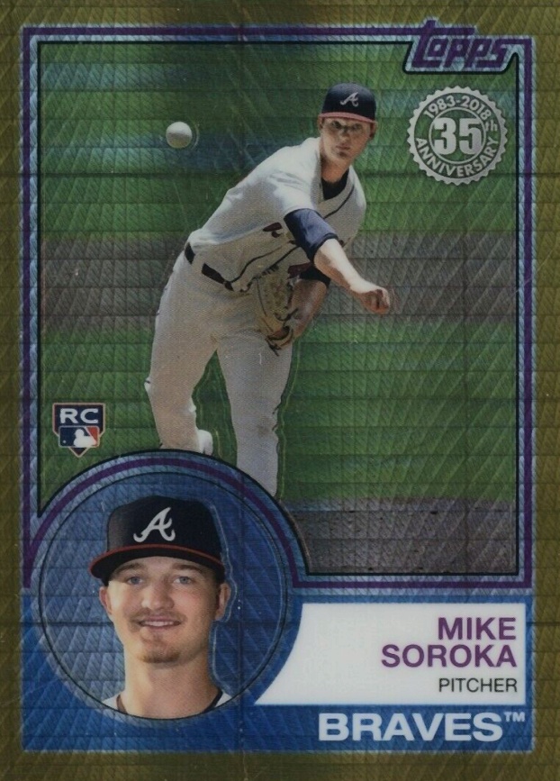 2018 Topps Silver Pack 1983 Chrome Promo Mike Soroka #115 Baseball Card