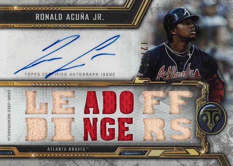 2020 Topps Triple Threads Autograph Relics Ronald Acuna Jr. #RA1 Baseball Card