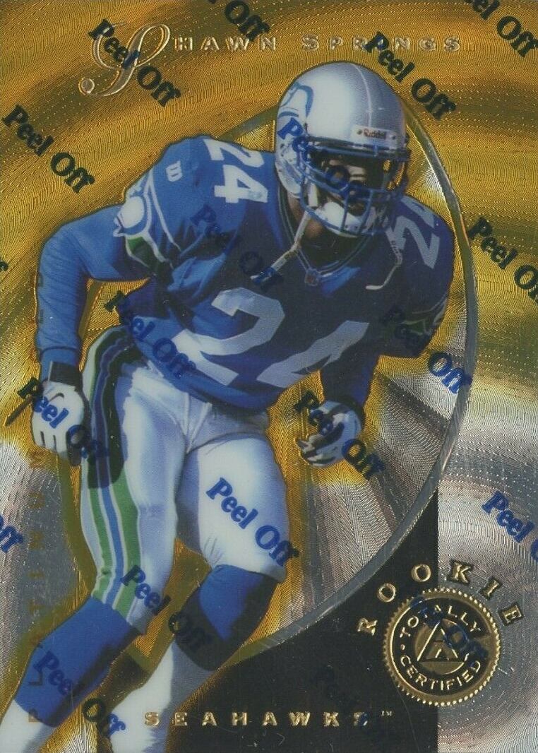 1997 Pinnacle Totally Certified Shawn Springs #130 Football Card