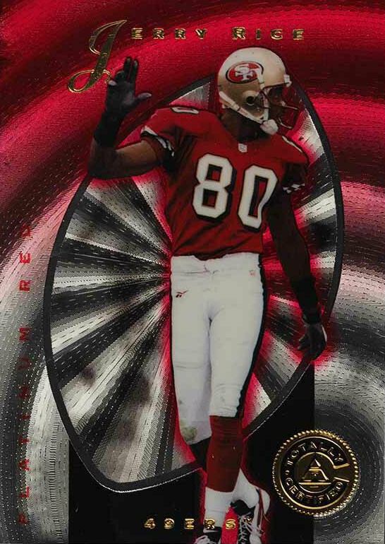 1997 Pinnacle Totally Certified Jerry Rice #9 Football Card