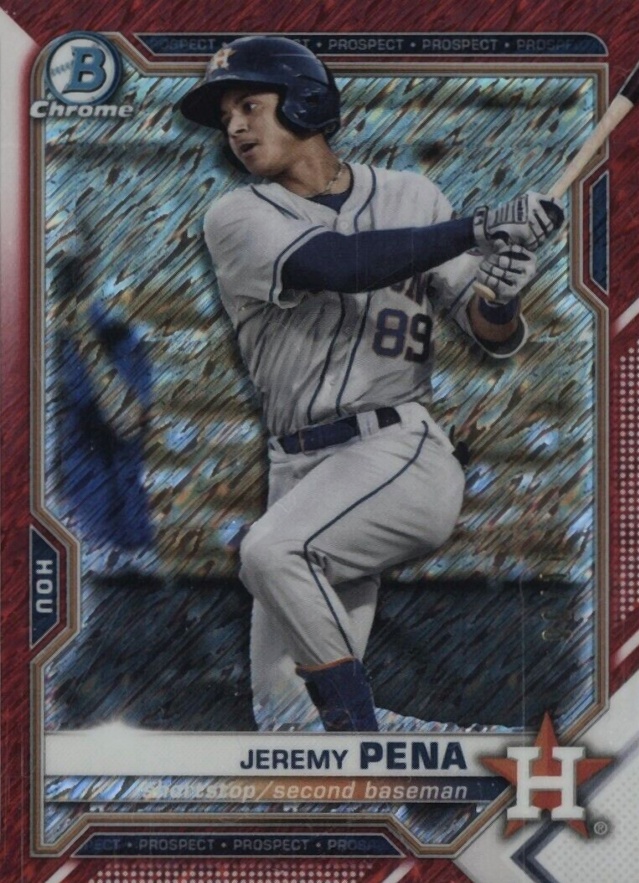 2021 Bowman Chrome Prospects Jeremy Pena #BCP190 Baseball Card