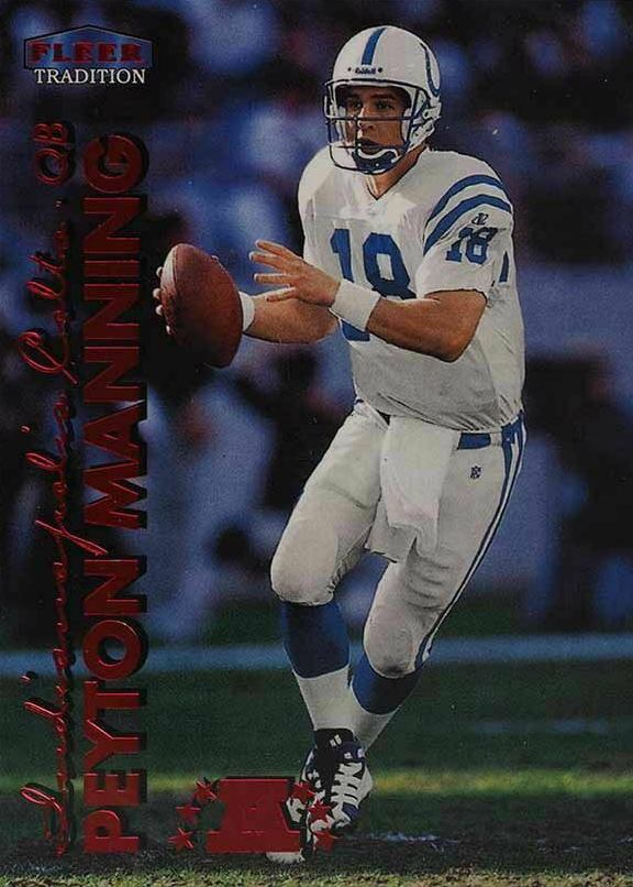 1999 Fleer Tradition Peyton Manning #2 Football Card