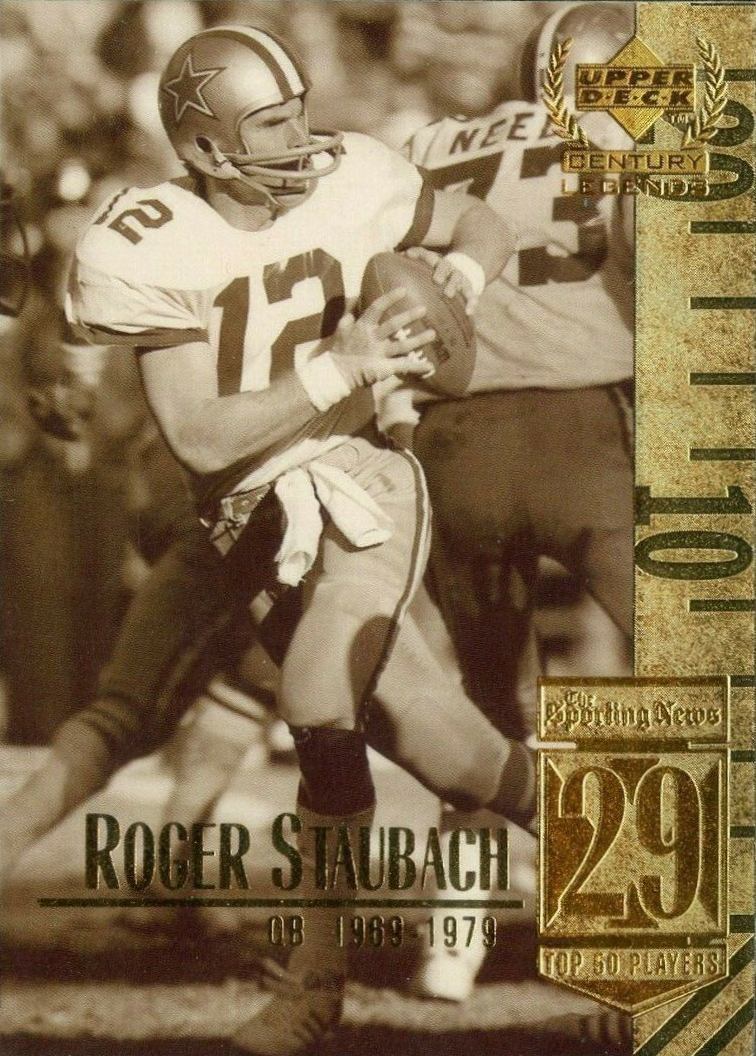 1999 Upper Deck Century Legends Roger Staubach #29 Football Card