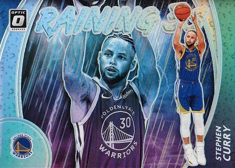 2020 Panini Donruss Optic Raining 3S Stephen Curry #5 Basketball Card