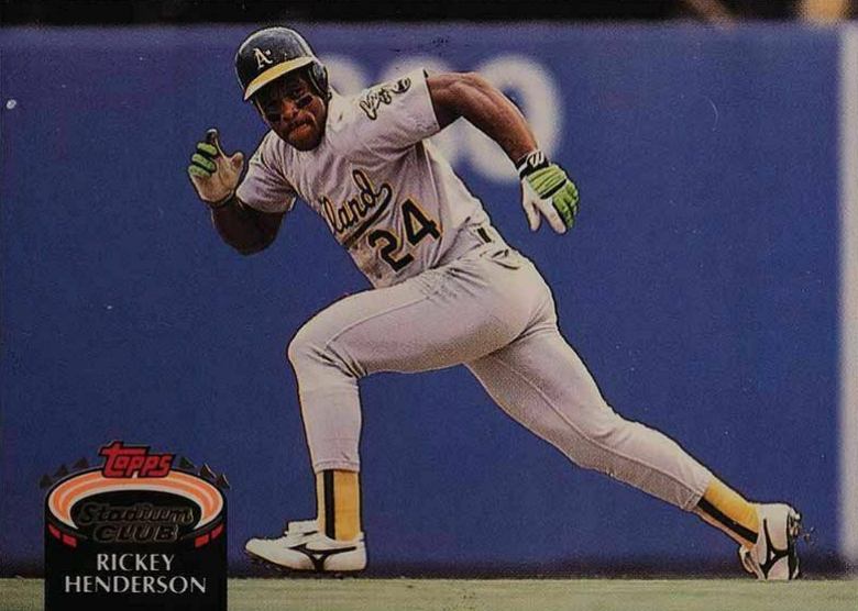 1992 Stadium Club Rickey Henderson #750 Baseball Card