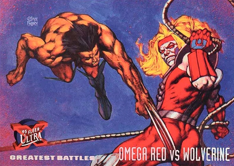 1995 Ultra X-Men Omega Red vs. Wolverine #135 Non-Sports Card