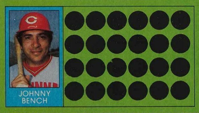 1981 Topps Scratch-Offs Johnny Bench #64 Baseball Card