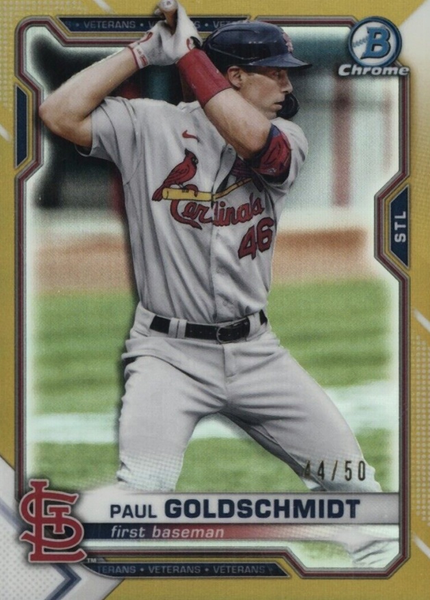 2021 Bowman Chrome Paul Goldschmidt #46 Baseball Card