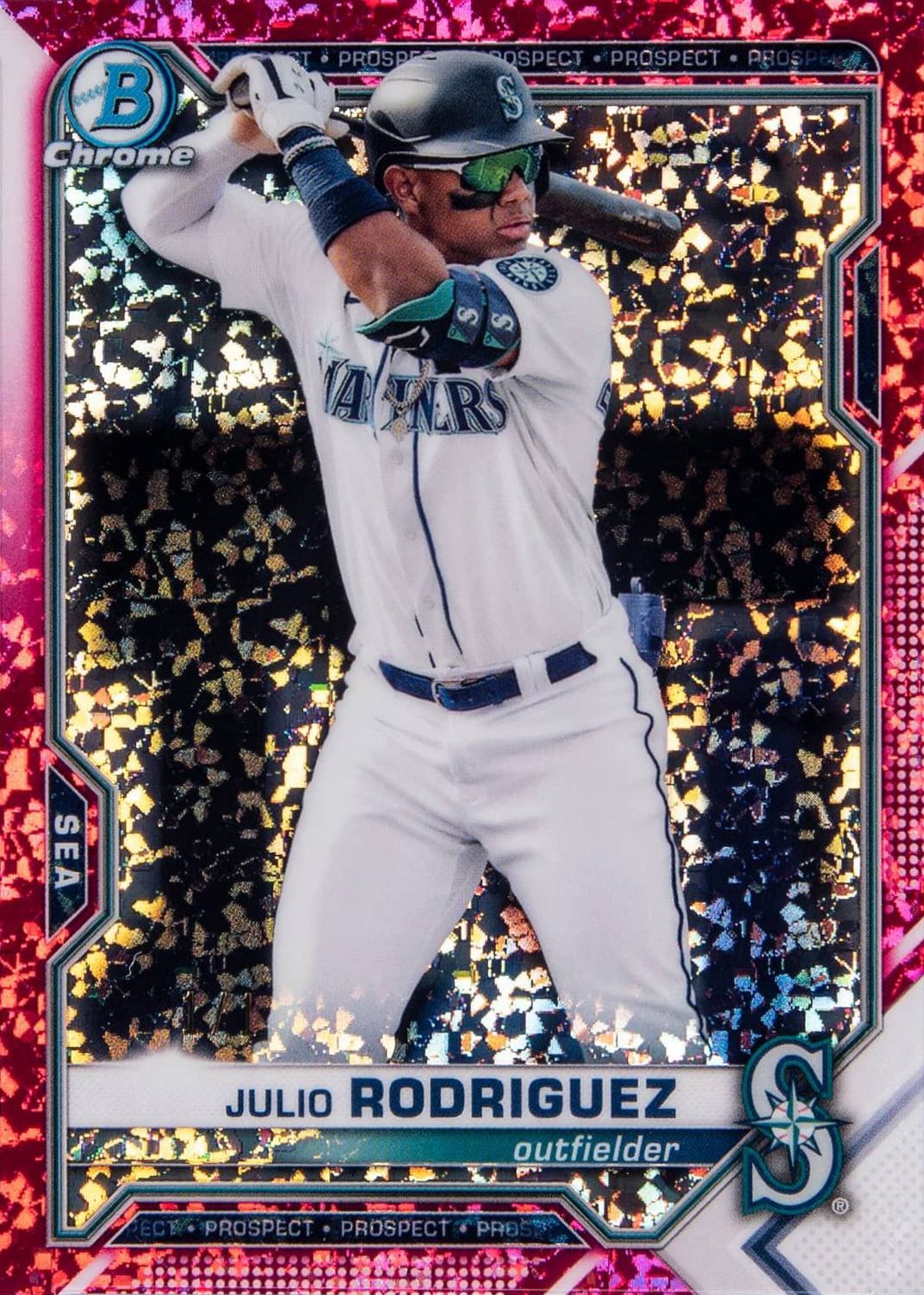 2021 Bowman Sapphire Edition Chrome Prospects Julio Rodriguez #BCP86 Baseball Card
