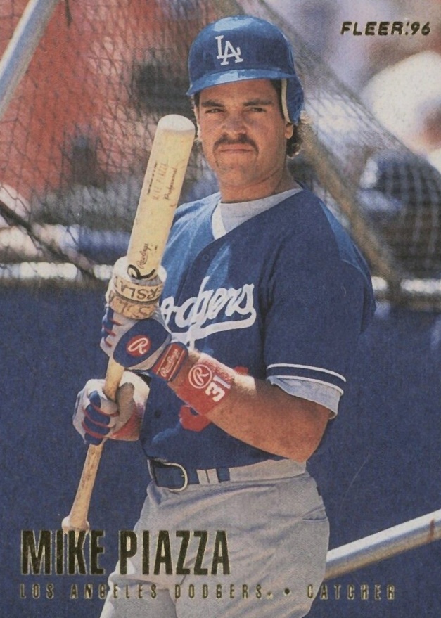 1996 Fleer Mike Piazza #445 Baseball Card