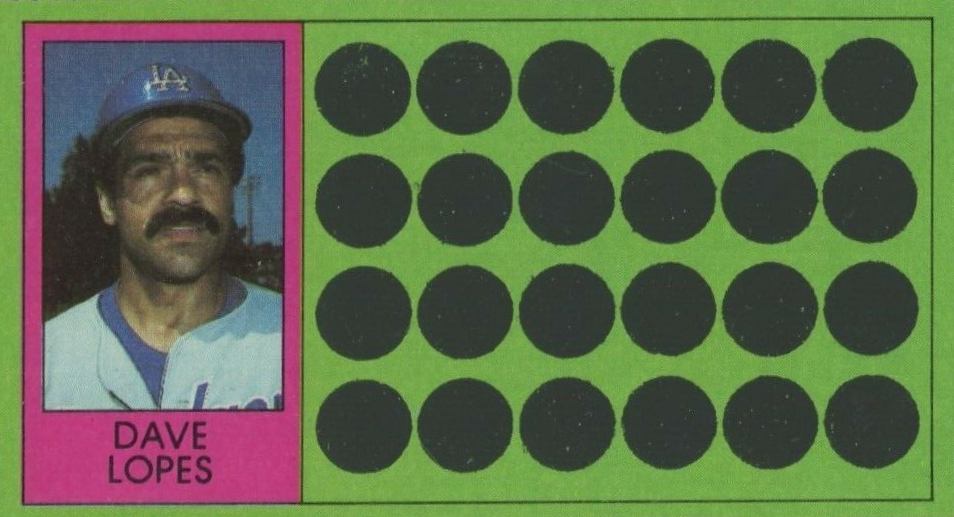 1981 Topps Scratch-Offs Dave Lopes #92 Baseball Card
