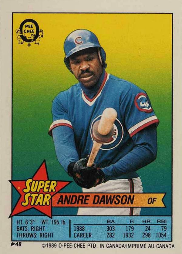 1989 O-Pee-Chee Stickers! Dawson/Boggs # Baseball Card
