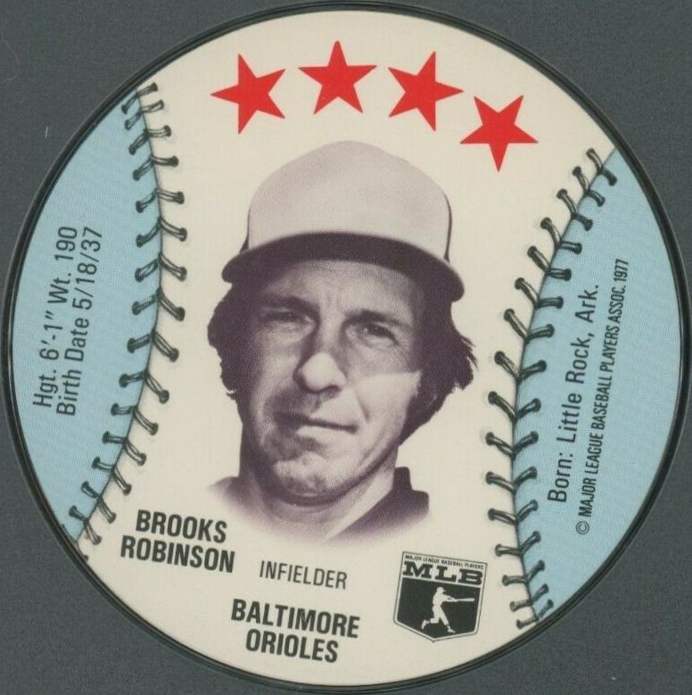 1977 Detroit Caesars Discs Brooks Robinson # Baseball Card