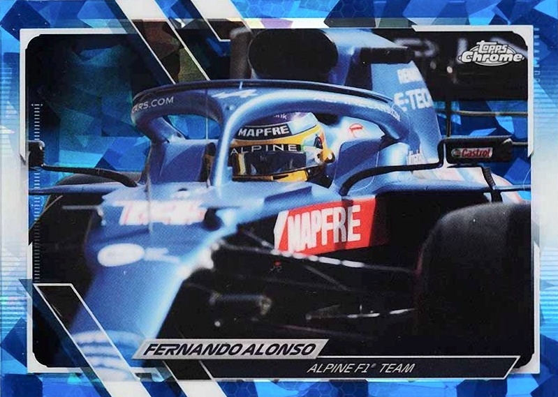 2021  Topps Chrome Formula 1 Sapphire Edition Fernando Alonso #9 Other Sports Card