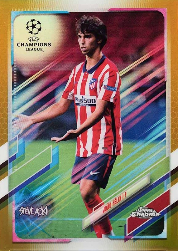 2020 Topps Chrome X Steve Aoki UEFA Champions League Neon Future Joao Felix #19 Soccer Card