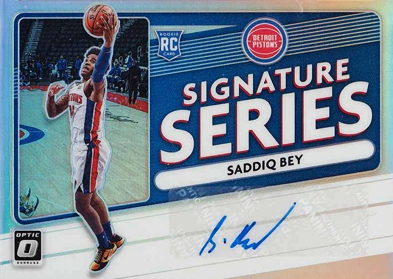 2020 Panini Donruss Optic Signature Series Saddiq Bey #SSSBY Basketball Card
