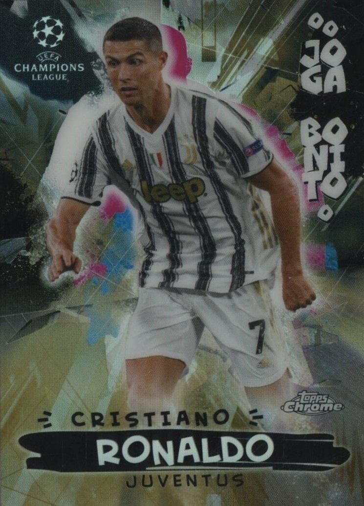 2020 Topps Chrome UEFA Champions League Joga Bonito Cristiano Ronaldo #JB1 Soccer Card